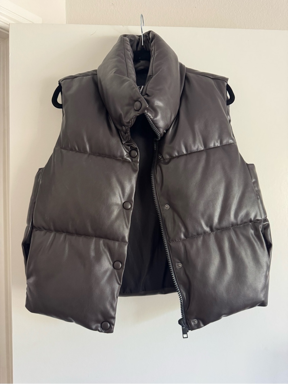 ZaraWomen's Puffer Leather Vest